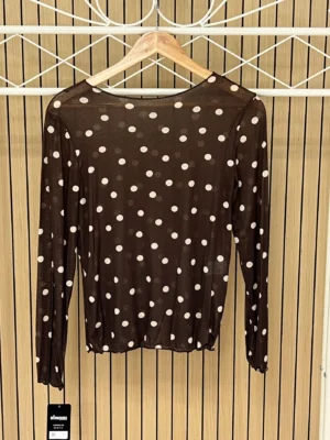 Camiseta tul lunares chocolate