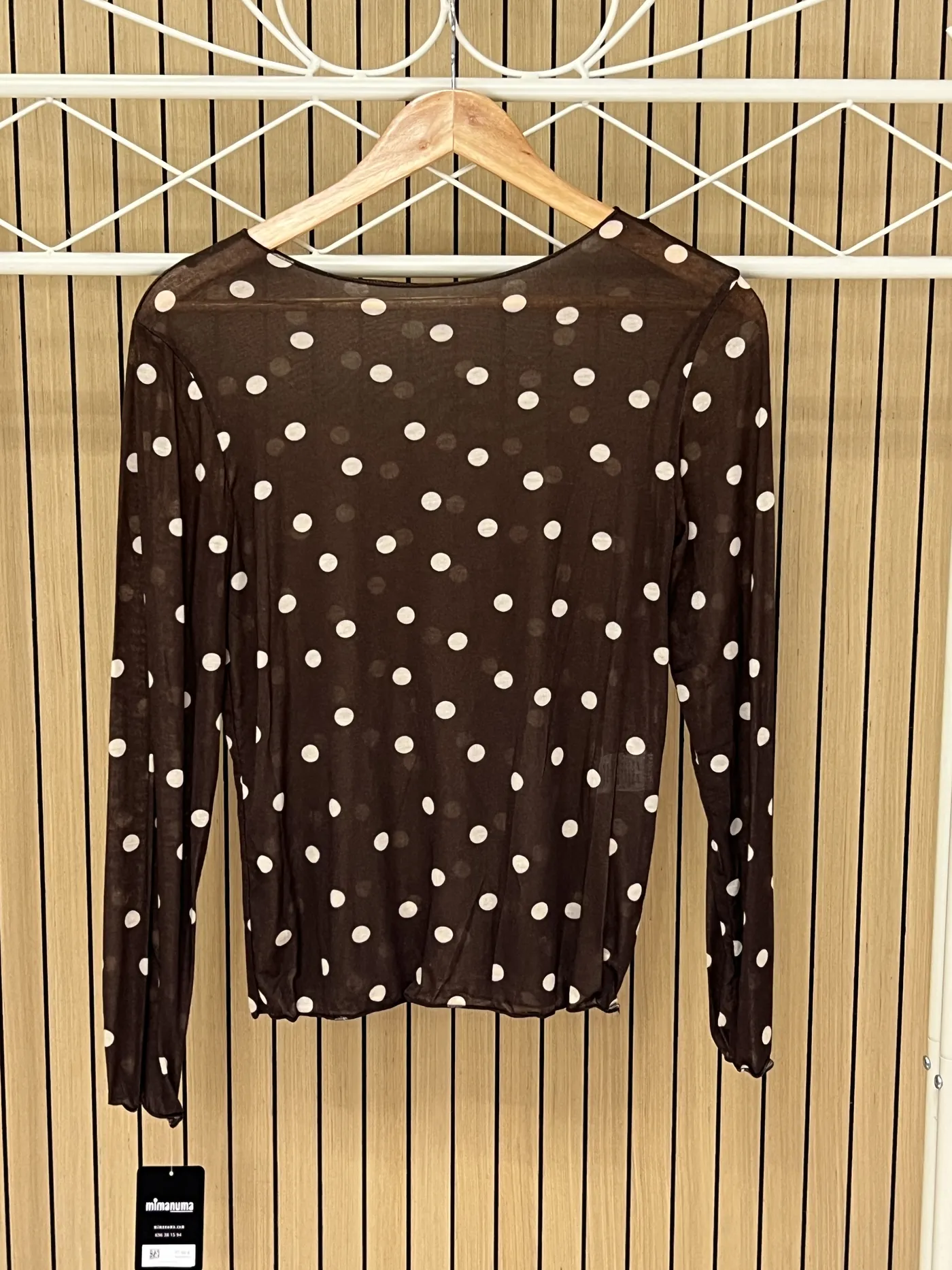Camiseta tul lunares chocolate