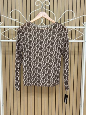 Camiseta tul estampado hojas