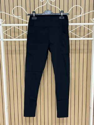 Malla lycra 2 bolsillos negra