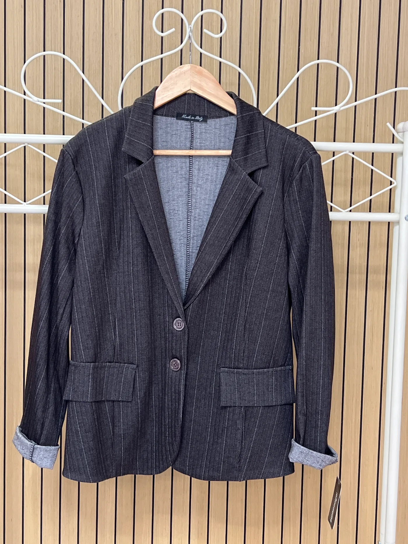 Chaqueta raya diplomática marrón