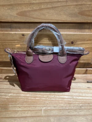 Bolso acolchado burdeos doble asa