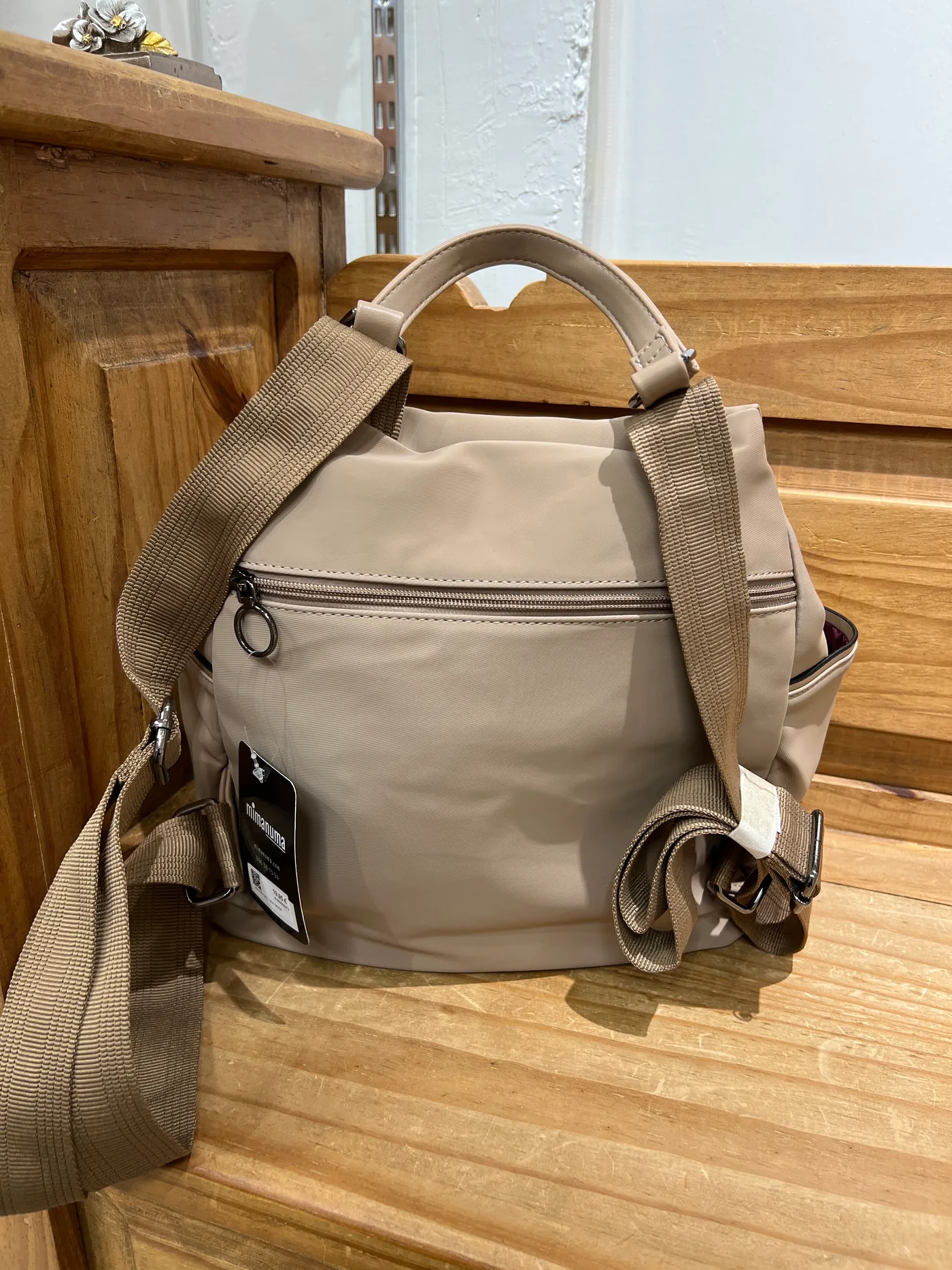 Mochila anti robo taupe - Imagen 2