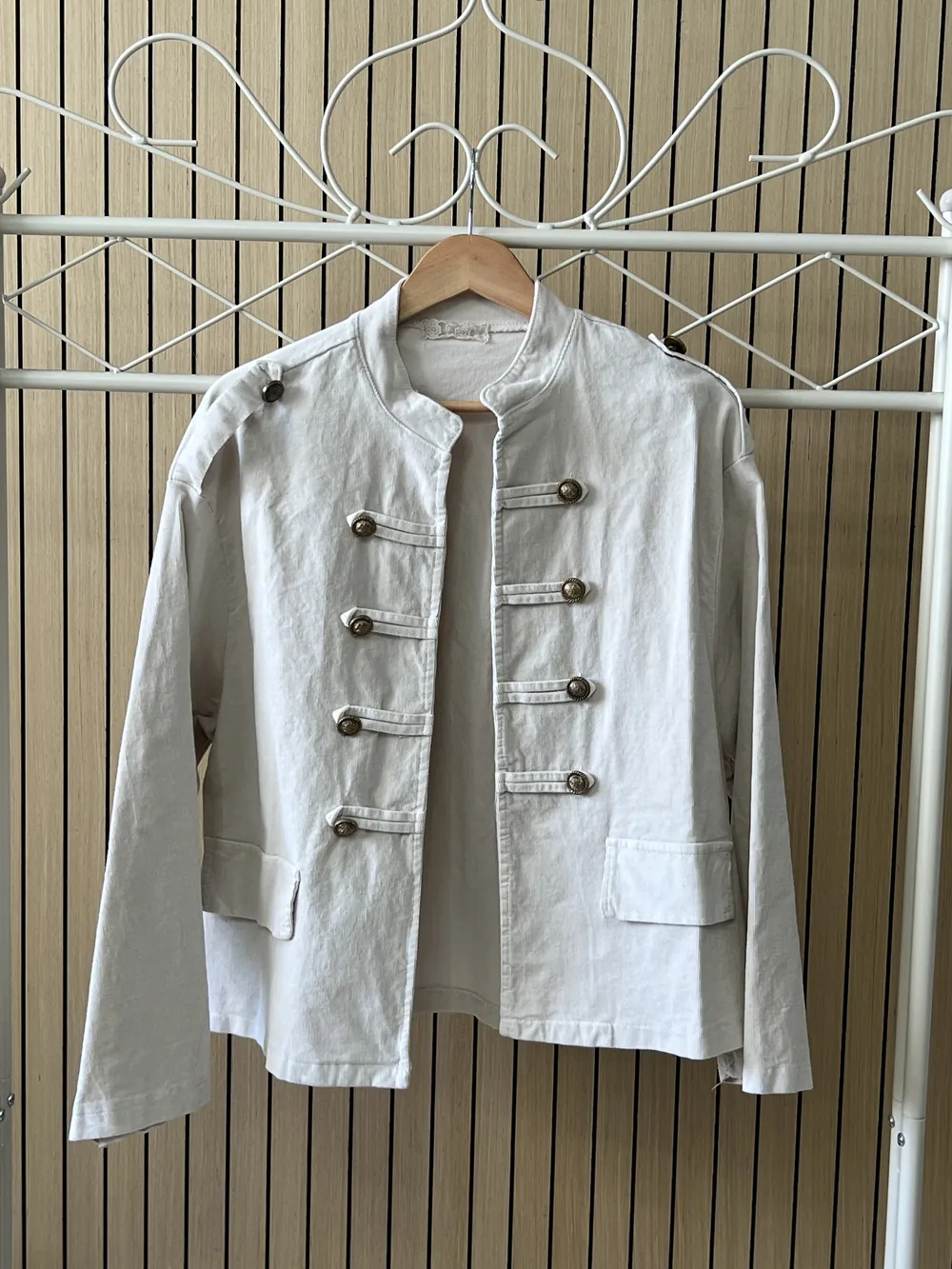 Chaqueta de pana botones coronel beige